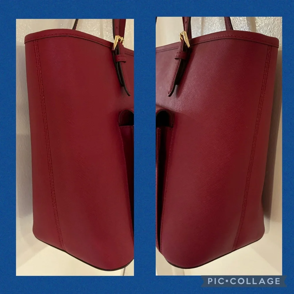 Michael Kors Jet Set Saffiano Leather Pocket Tote